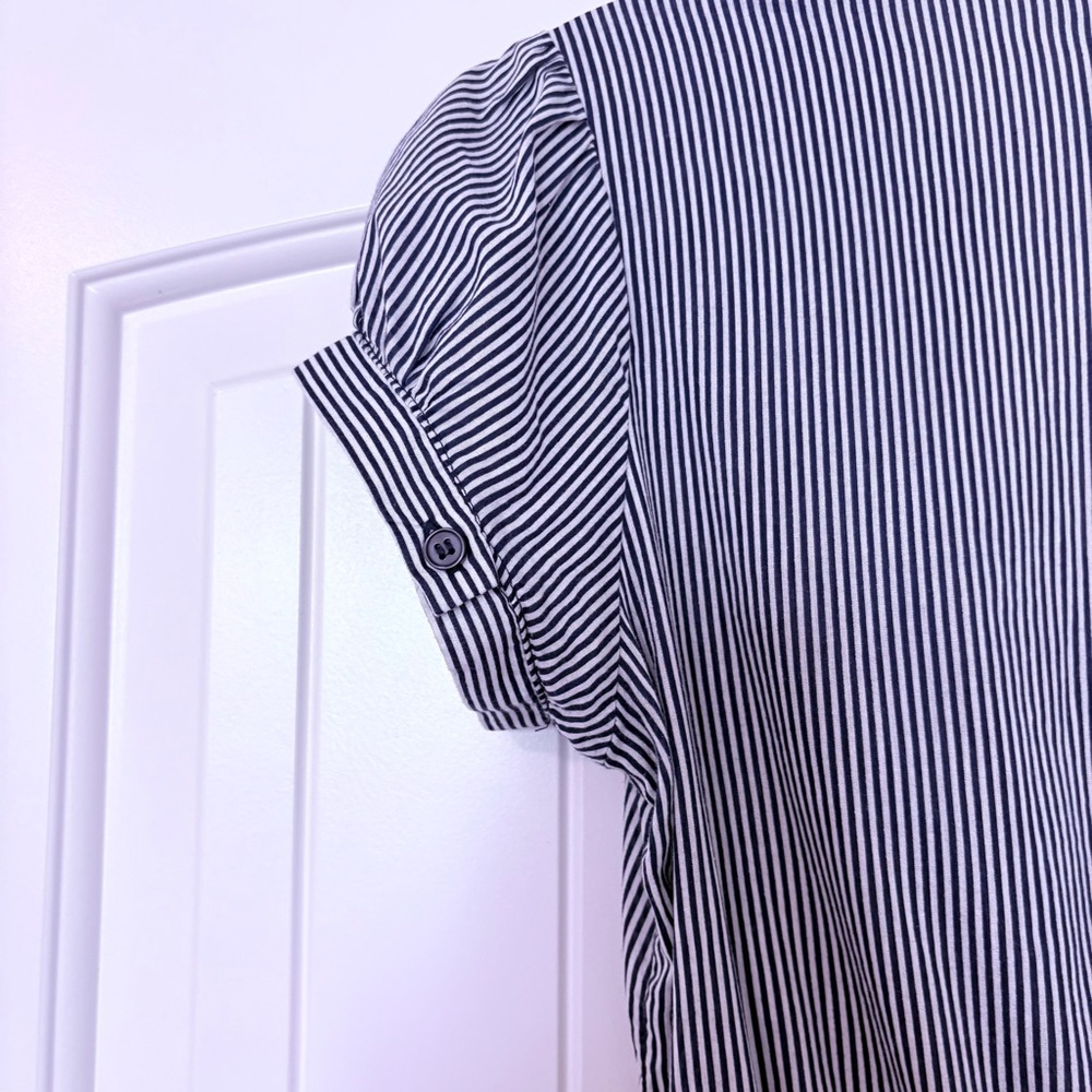 H&M Blue & White Striped Ruffle Top - Picture 6 of 8